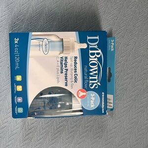 New Dr. Brown's Natural Flow Baby Bottles 3-Pack